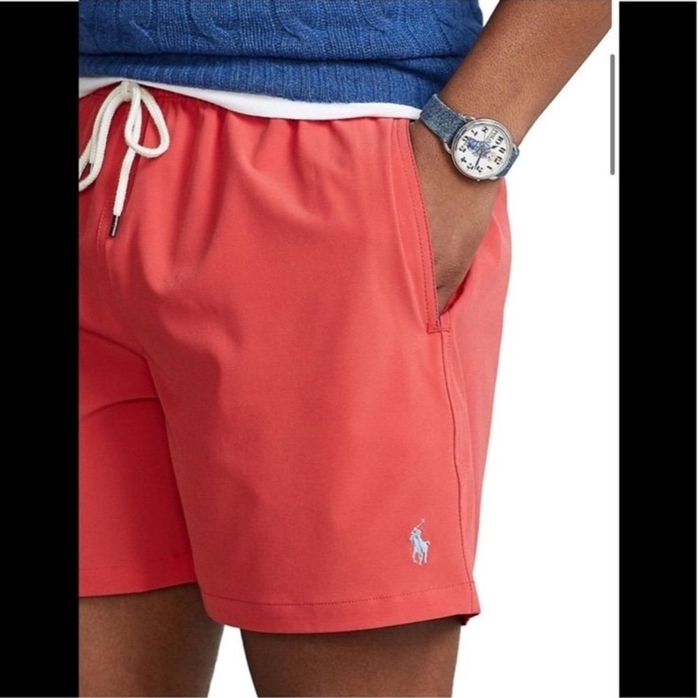 Polo Ralph Lauren Men's Coral Swim Trunks Board Shorts Size Large